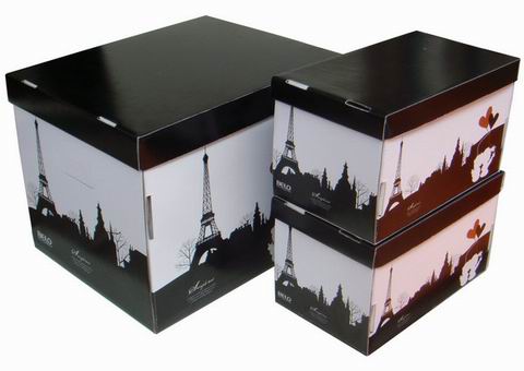 Corrugated storage boxes